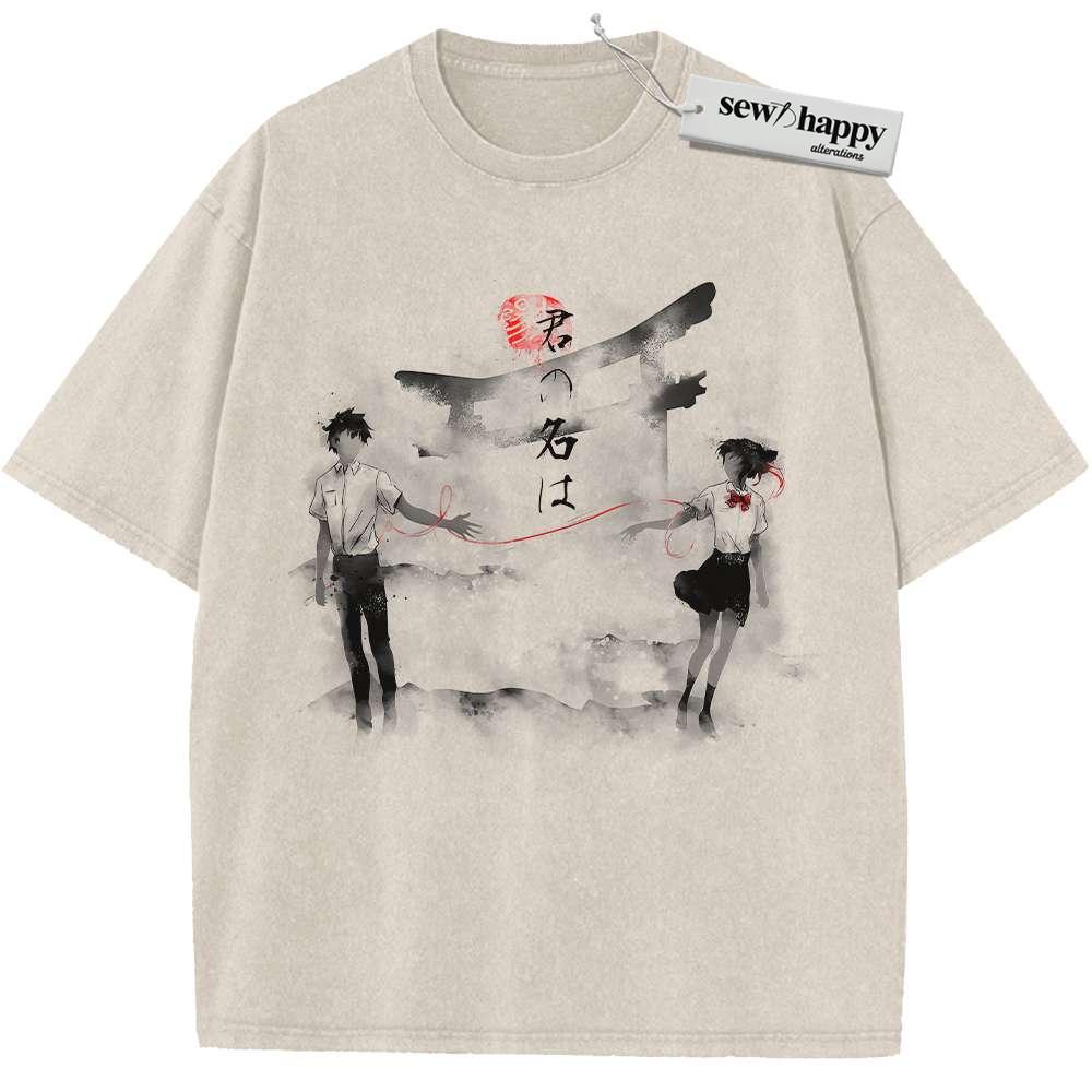 Wash Tee Your Name Shirt, Anime Shirt, Vintage T-Shirt