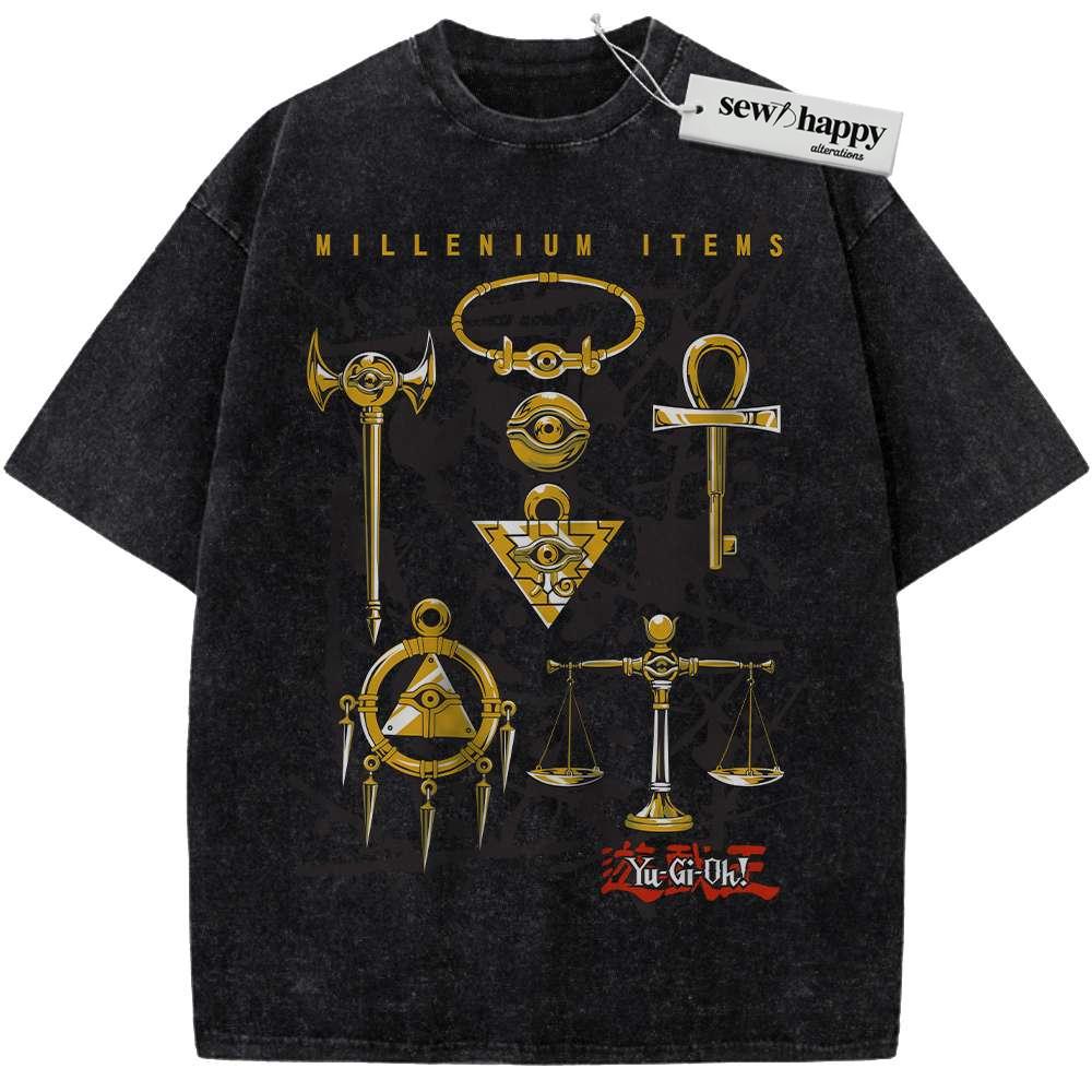 Wash Tee Yugi Shirt, Anime Shirt, Vintage T-Shirt