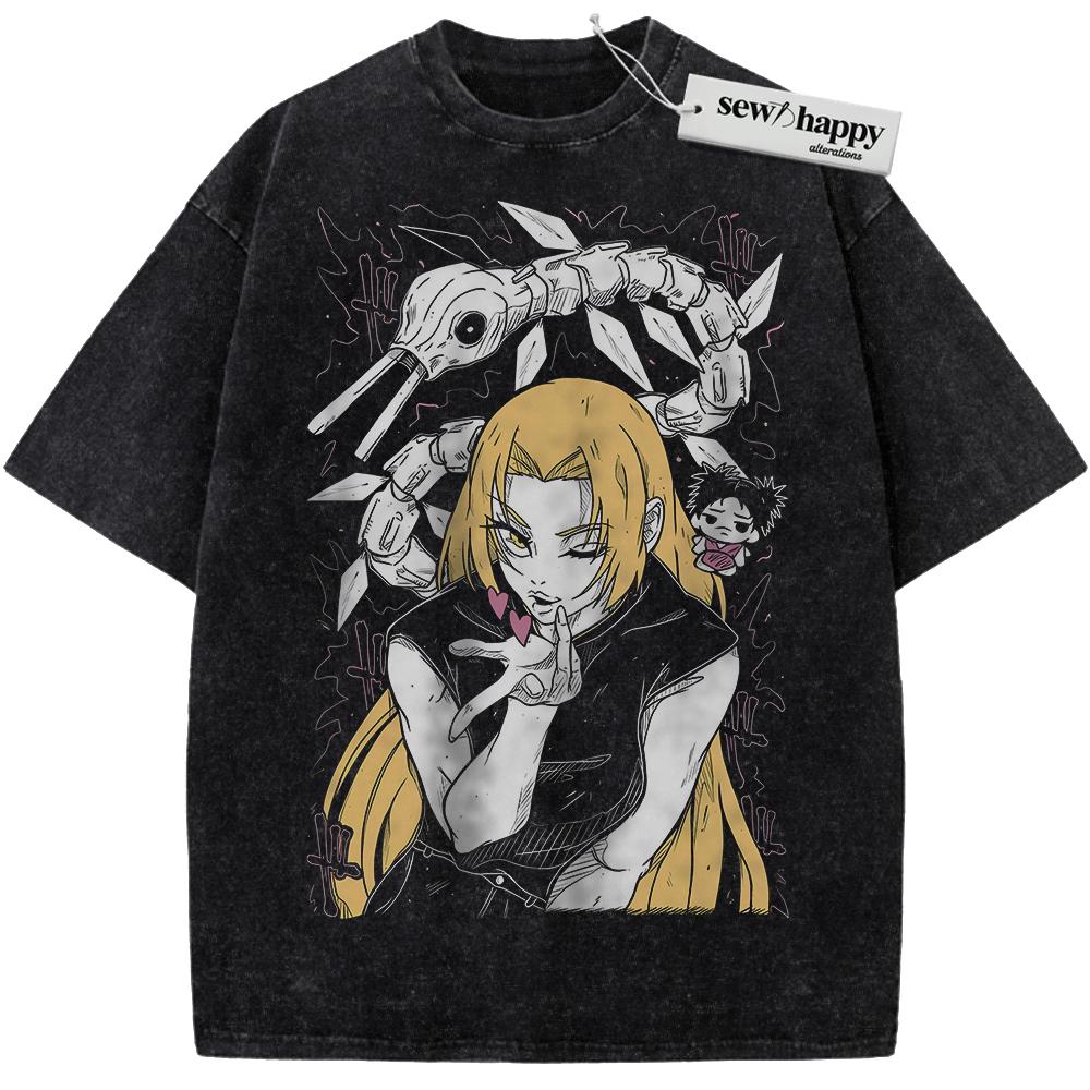 Wash Tee Yuki Tsukumo Shirt, Jujutsu Kaisen Shirt, Anime Shirt, Vintage Tee