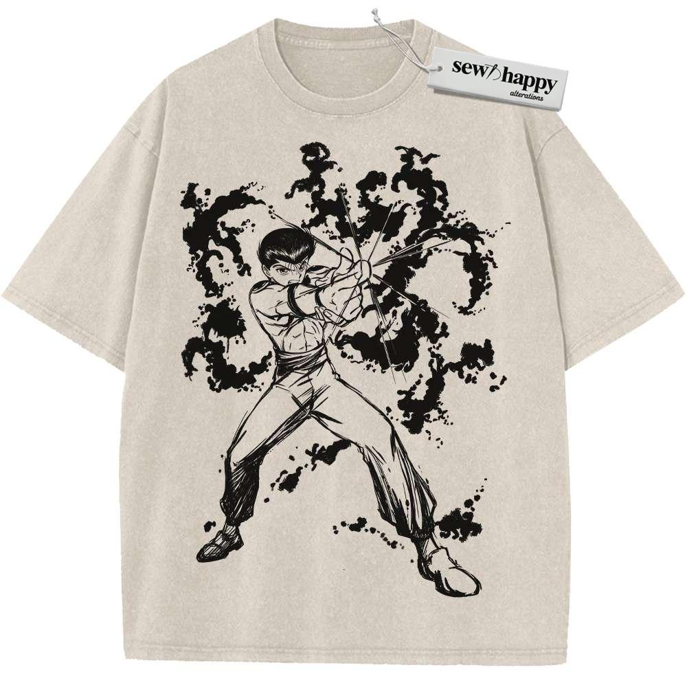 Wash Tee Yusuke Urameshi Shirt, YuYu Hakusho Shirt, Anime Shirt, Vintage Tee
